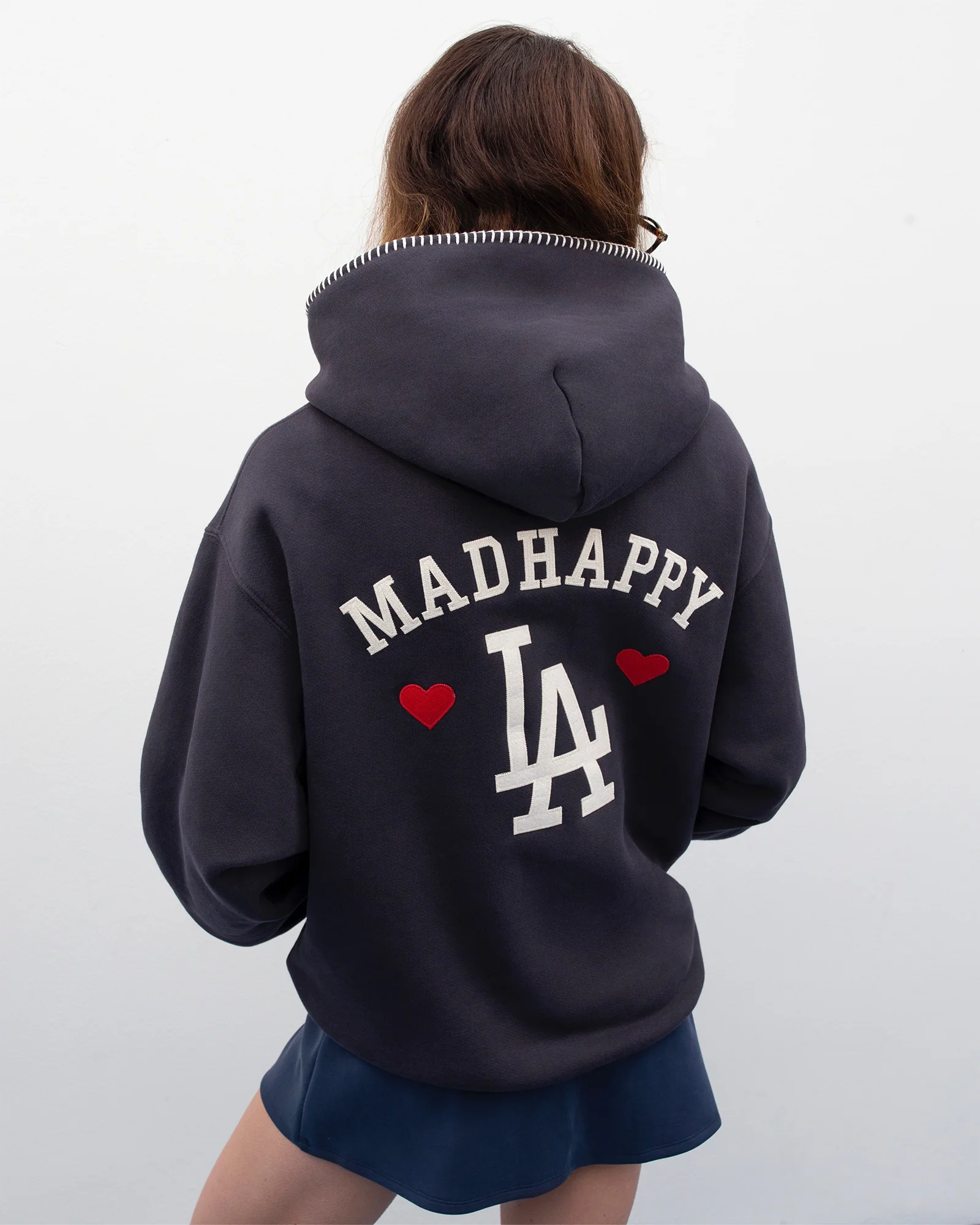 Dodgers Heart Fleece Hoodie - Image 3