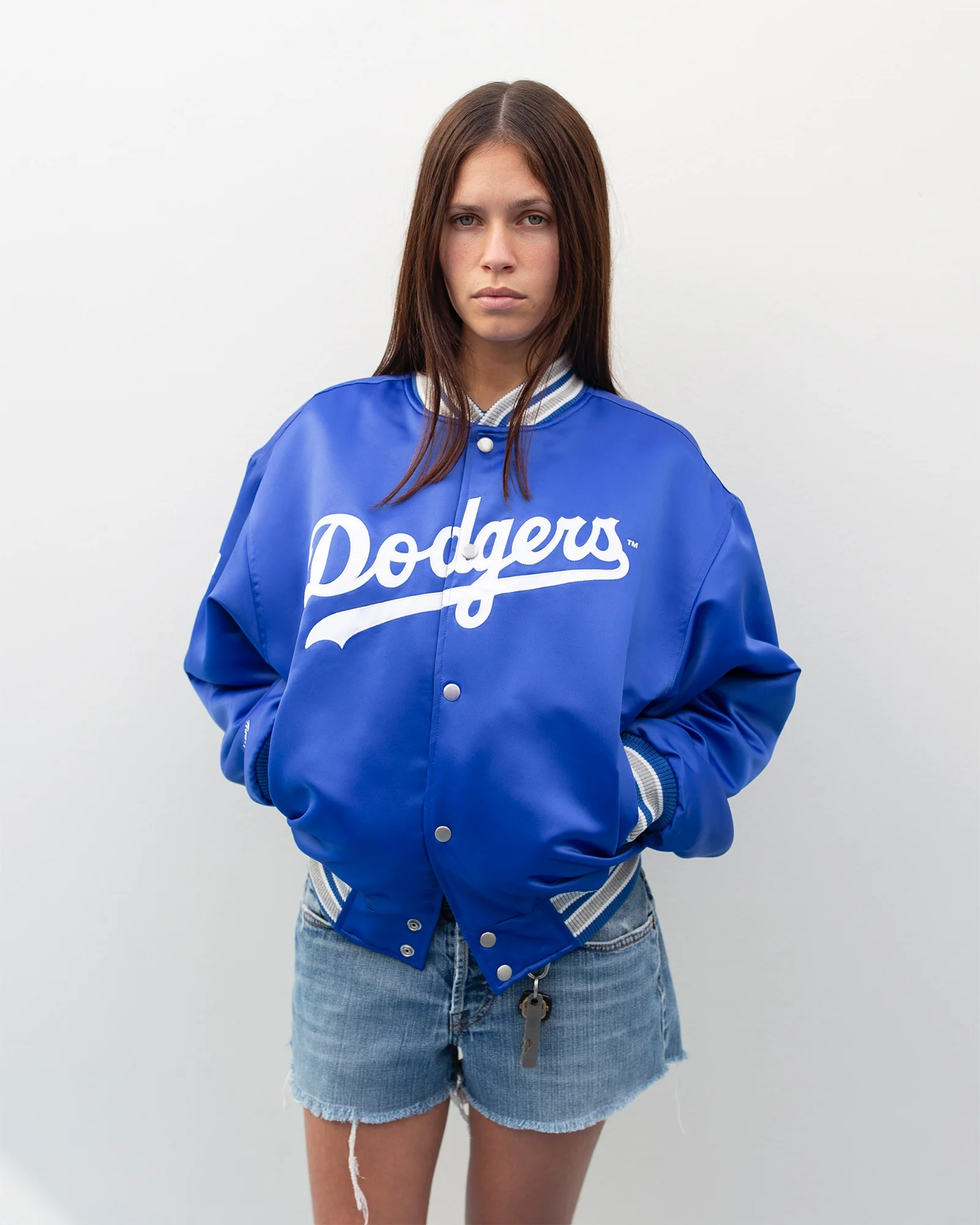 Dodgers Satin Baseball Jacket - Image 2