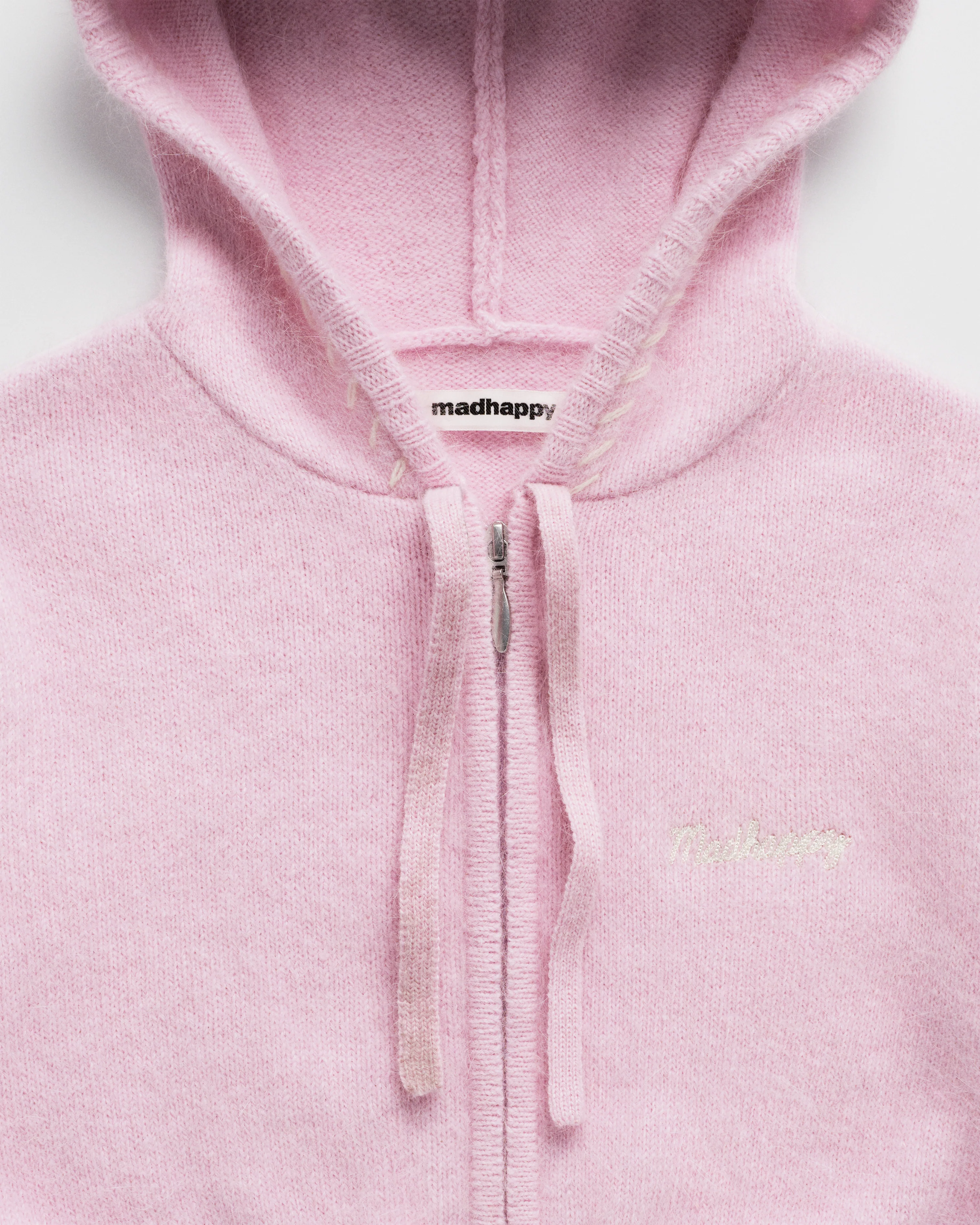 Fuzzy Knit Zip Up Hoodie - Image 2