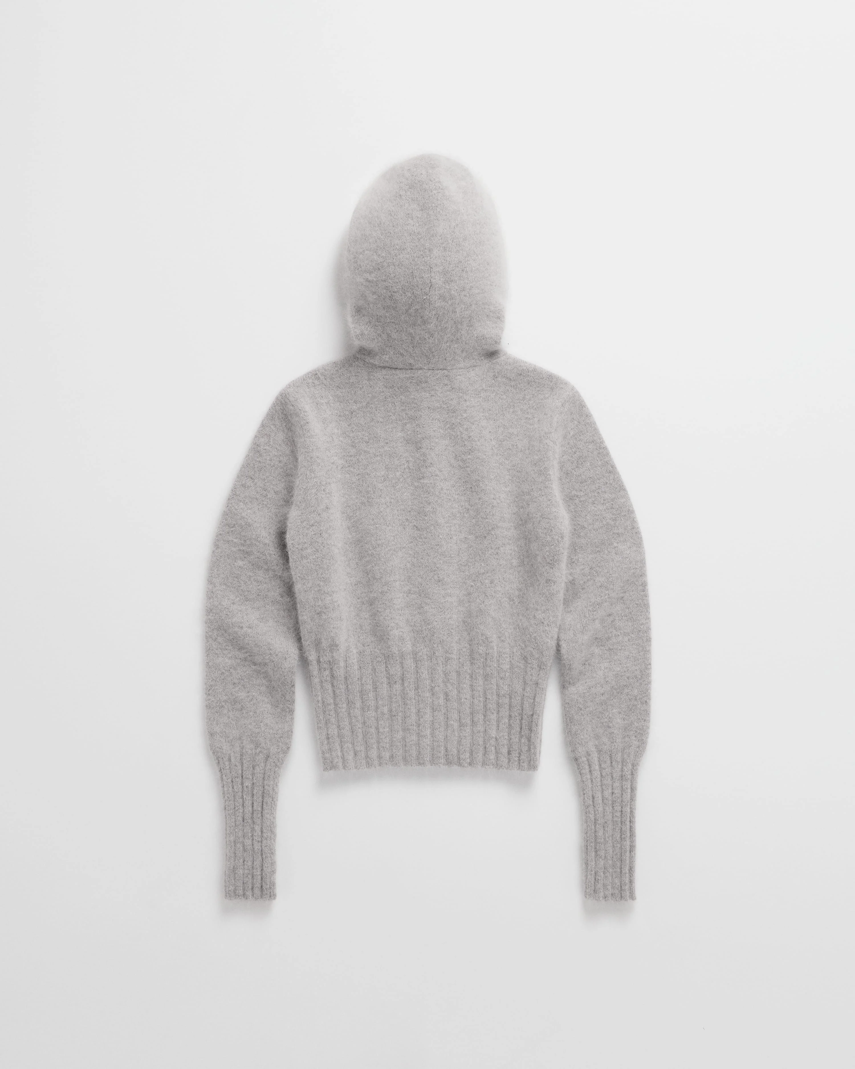 Fuzzy Knit Zip Up Hoodie - Image 3