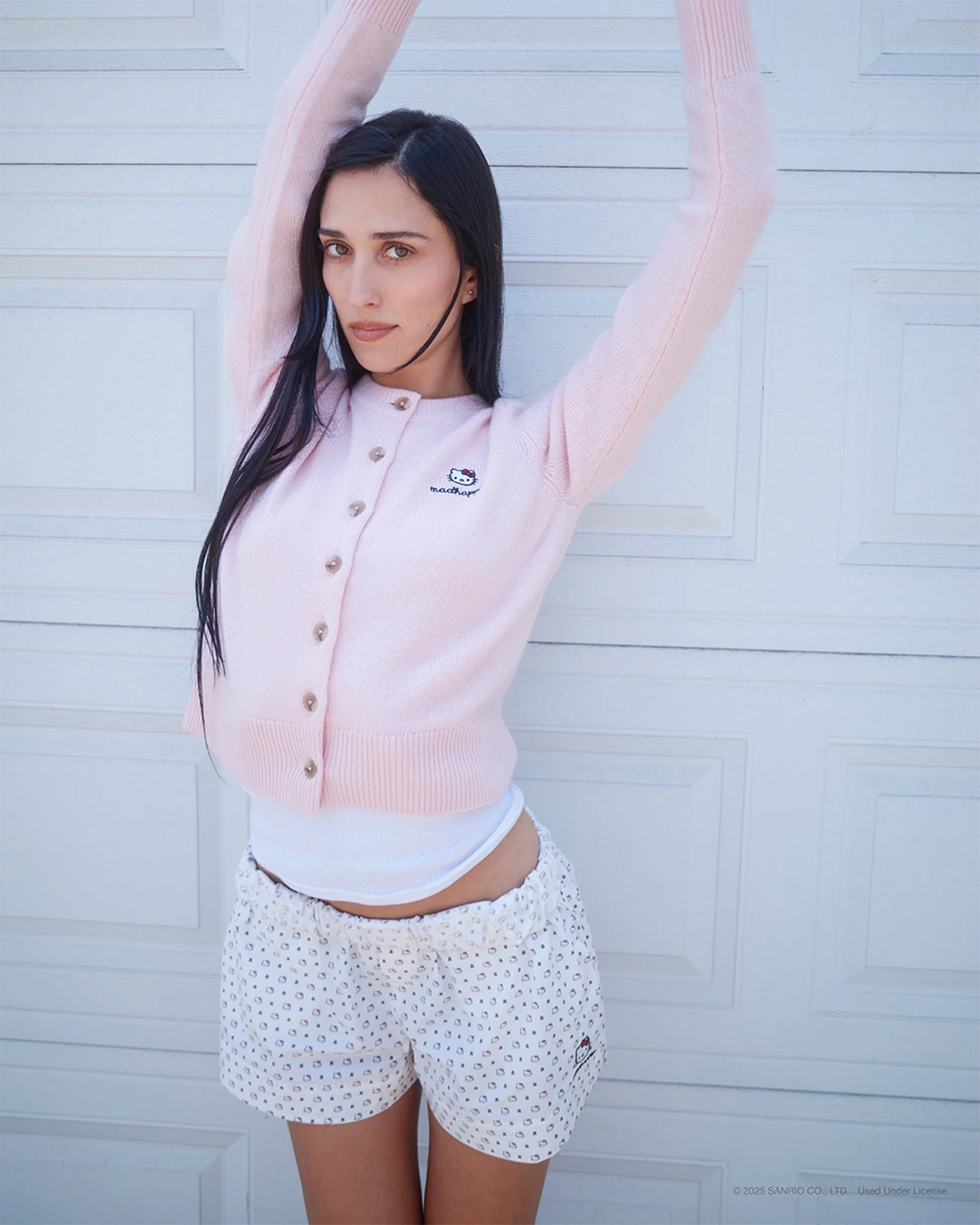 Hello Kitty® Heart Crewneck Cardigan - Image 2