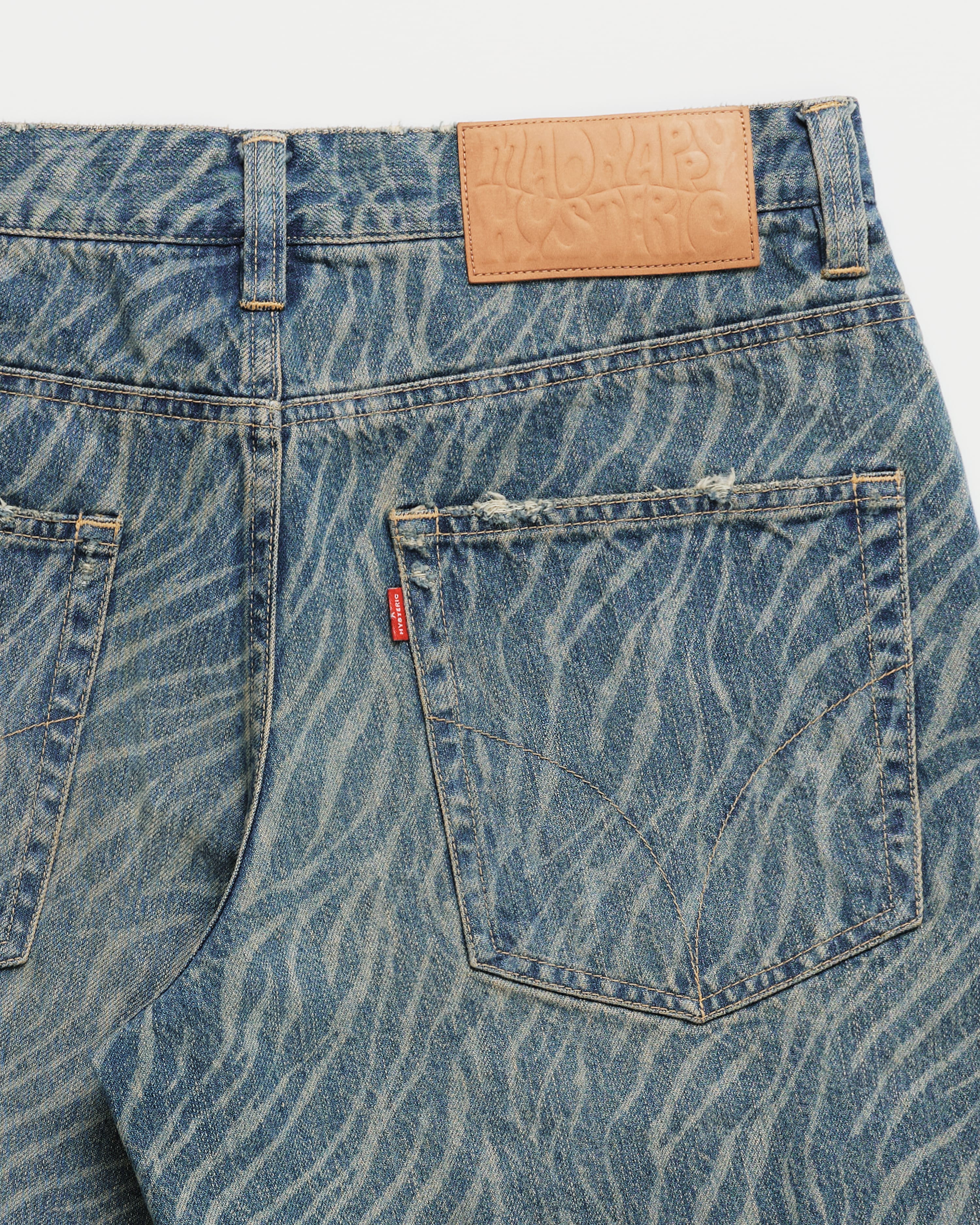 Hysteric Glamour Zebra Print Denim Short - Image 3