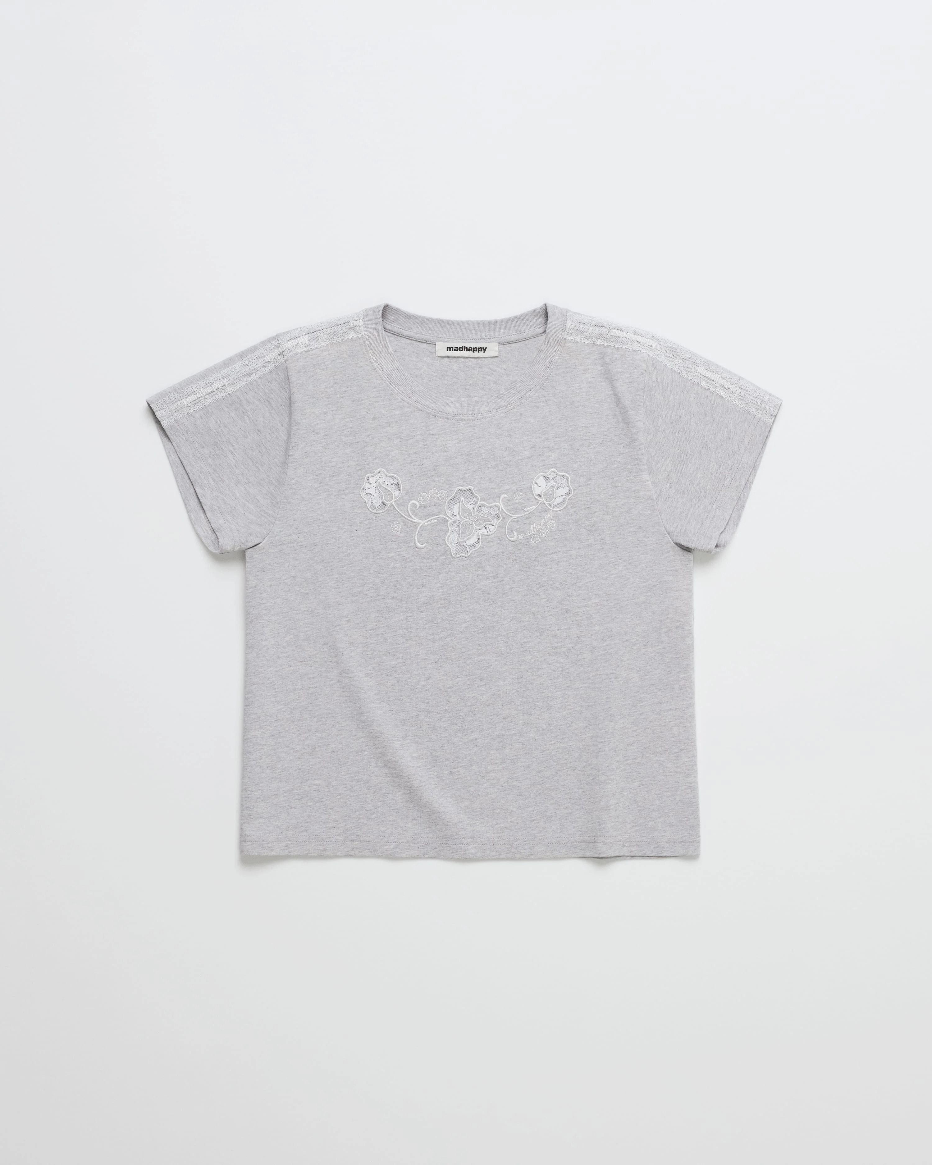 Lace Trim Shrunken Tee