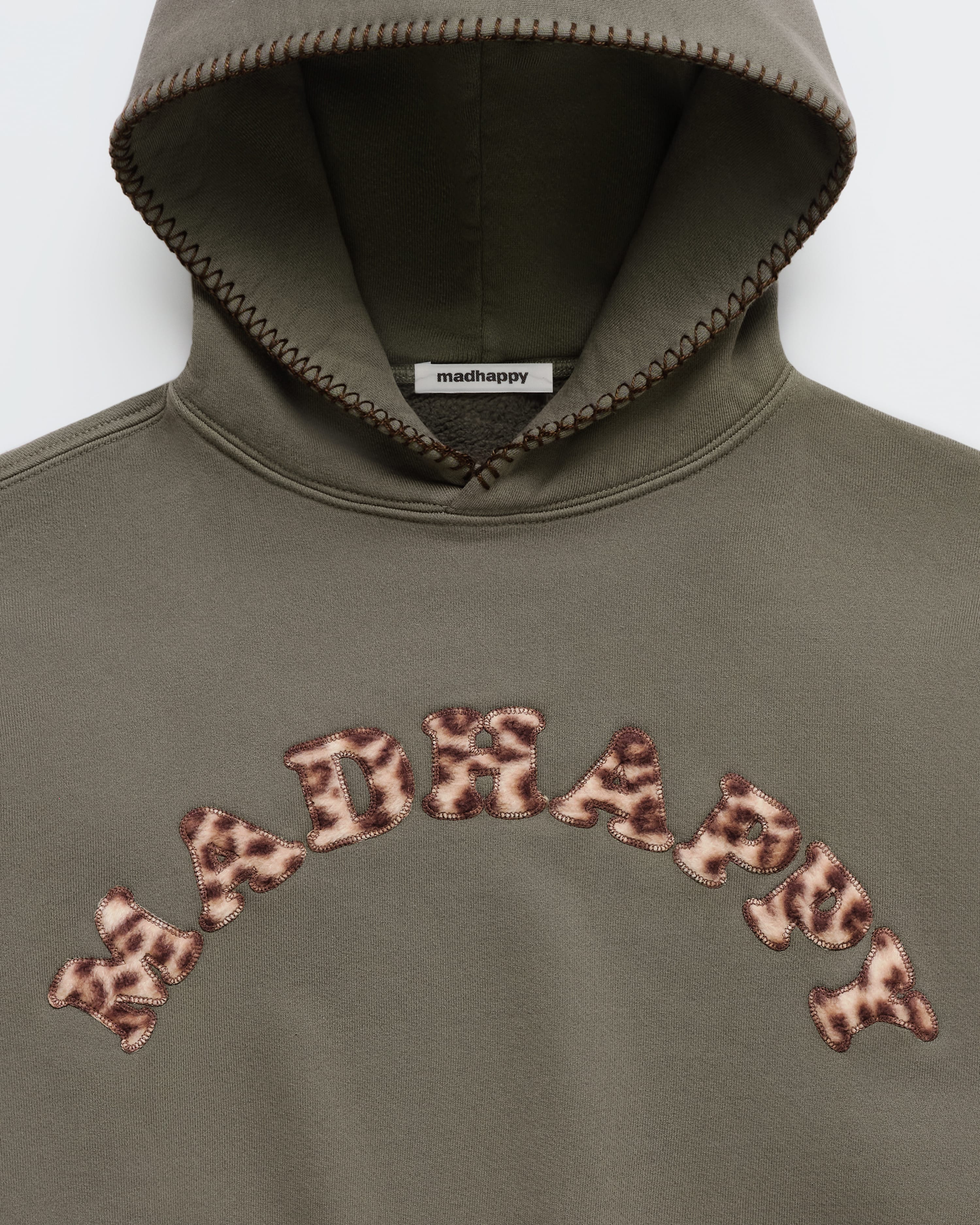 Leopard Appliqué Cooper Fleece Hoodie - Image 2