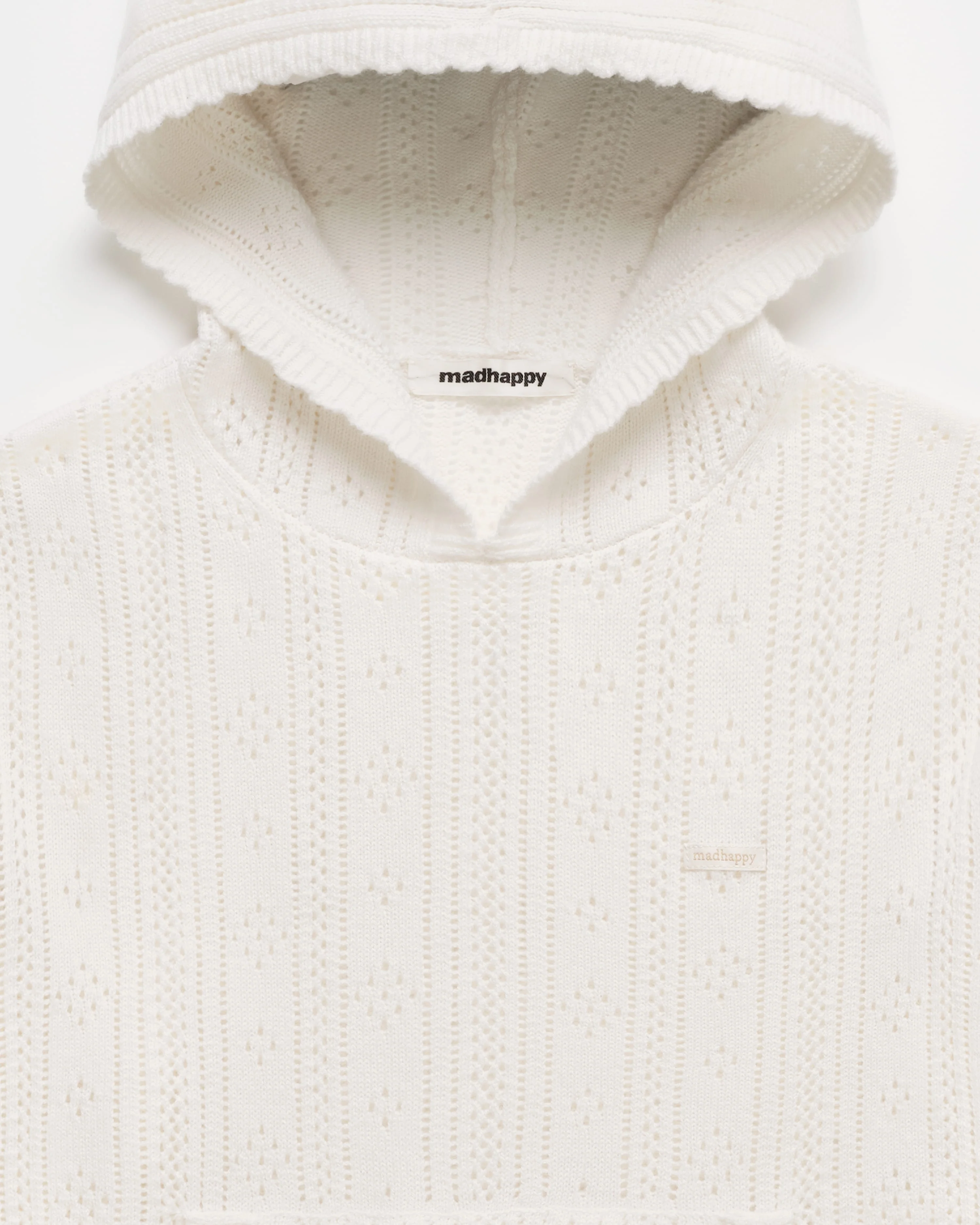 Pointelle Pullover Sweater Hoodie - Image 2