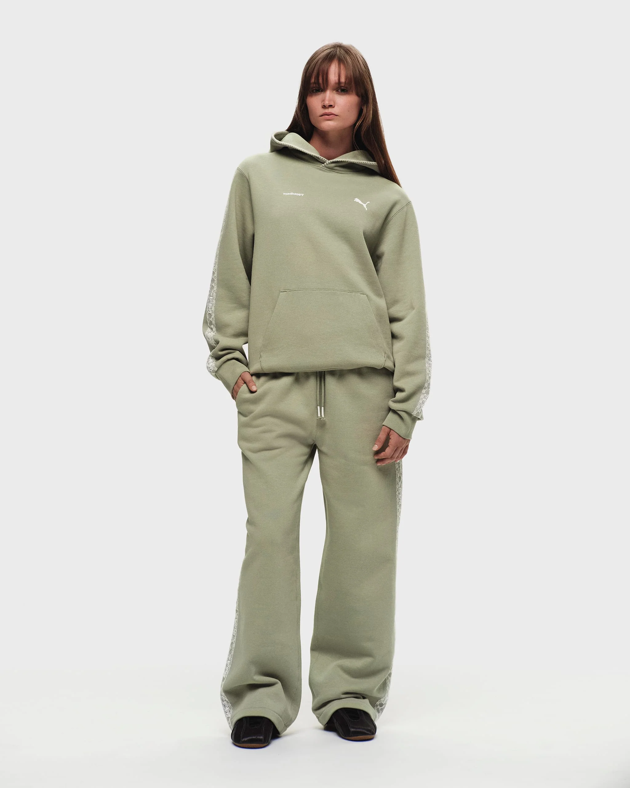 PUMA Lace Trim Fleece Straight Sweatpant - Image 4