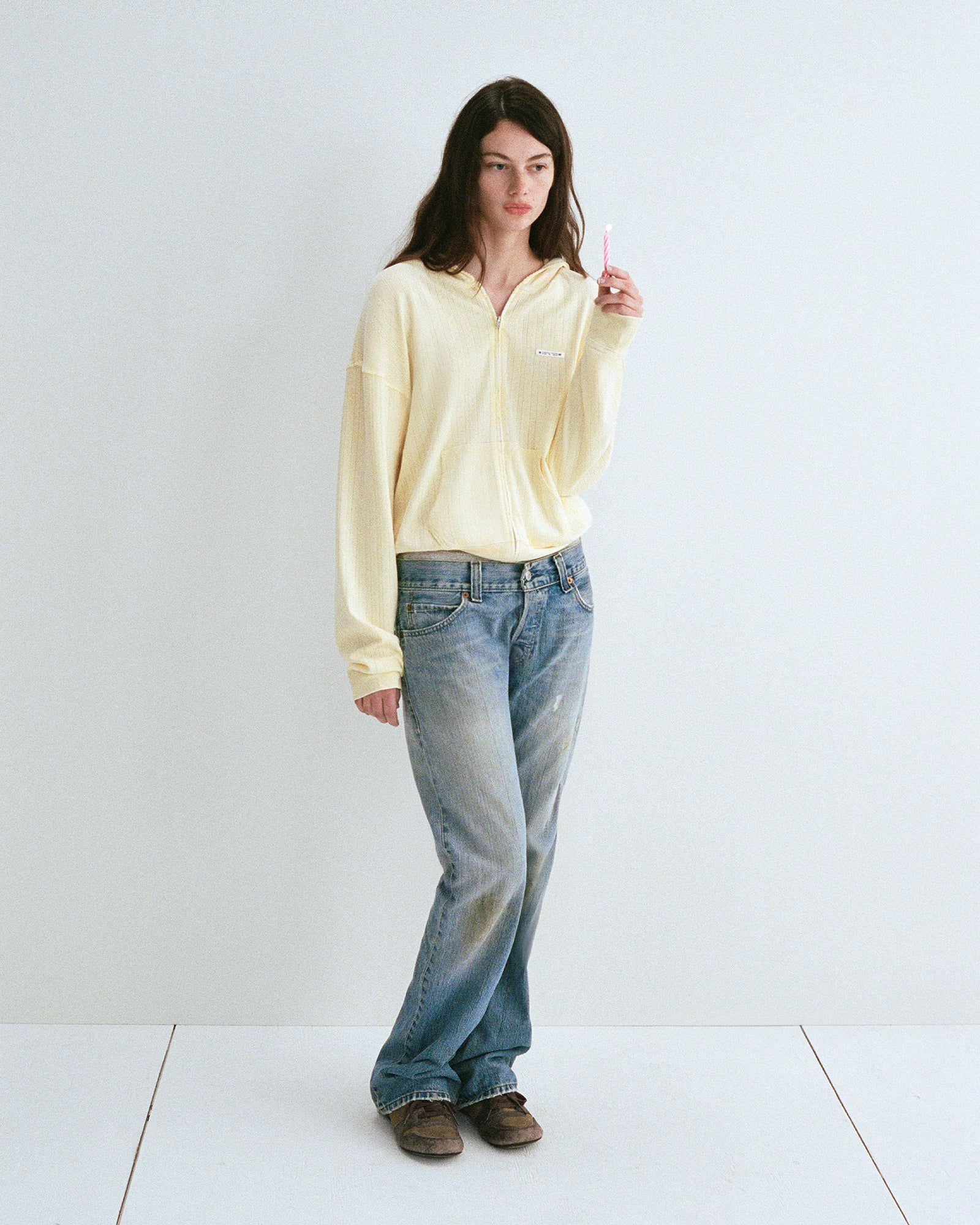 Hanes Pointelle Zip Up - Image 3