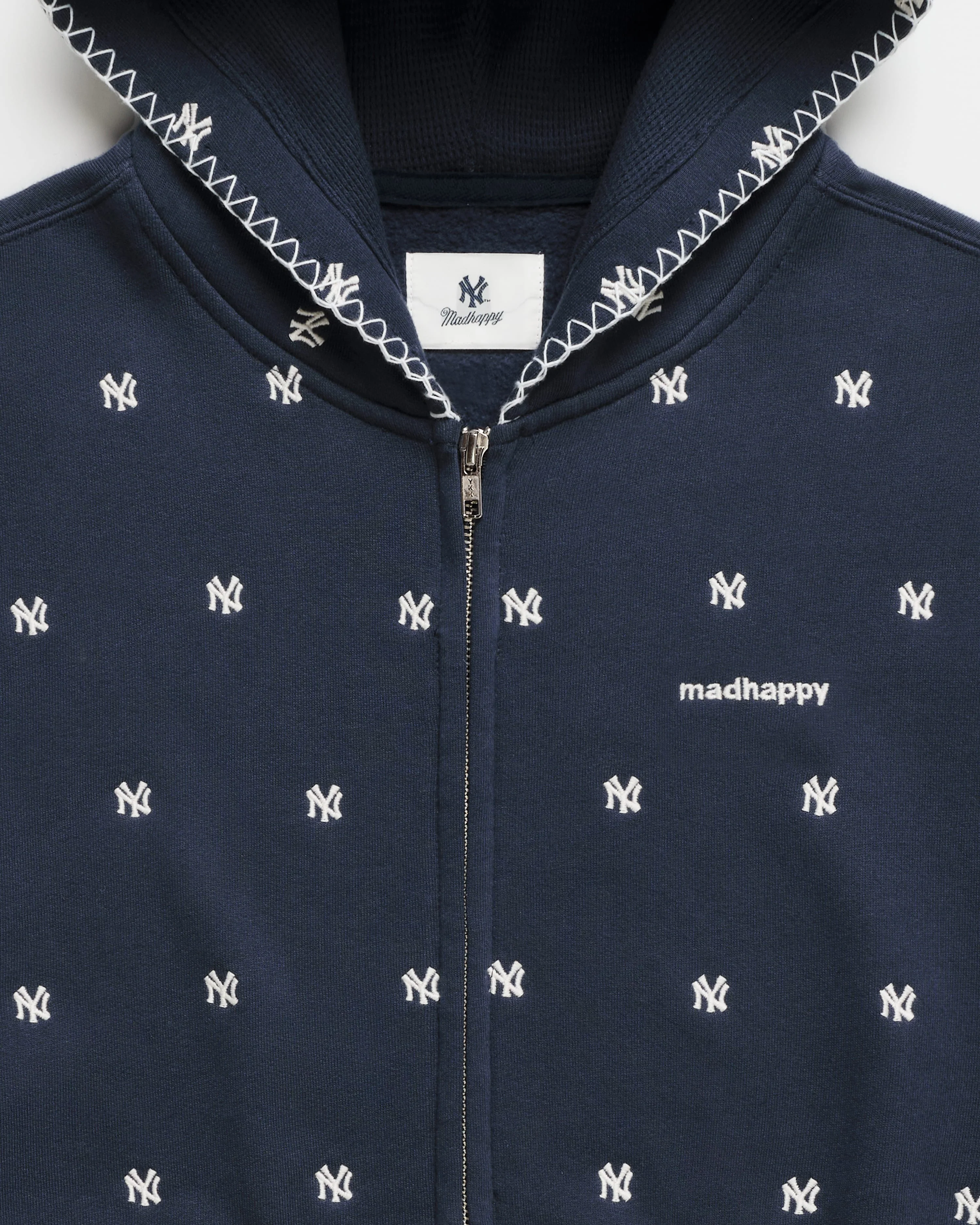 Yankees All Over Embroidered Fleece Zip Up - Image 2