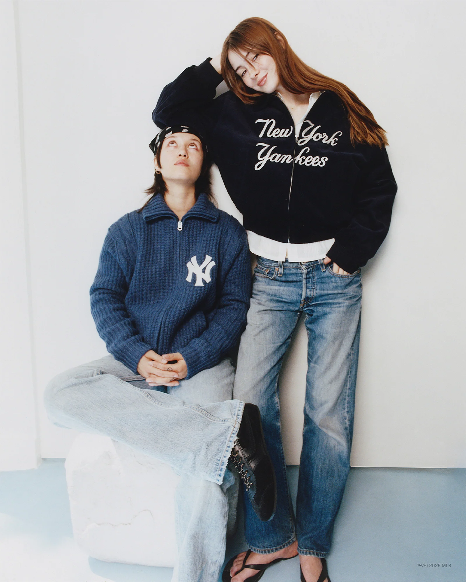 Yankees Knit Baseball Jacket - Image 3