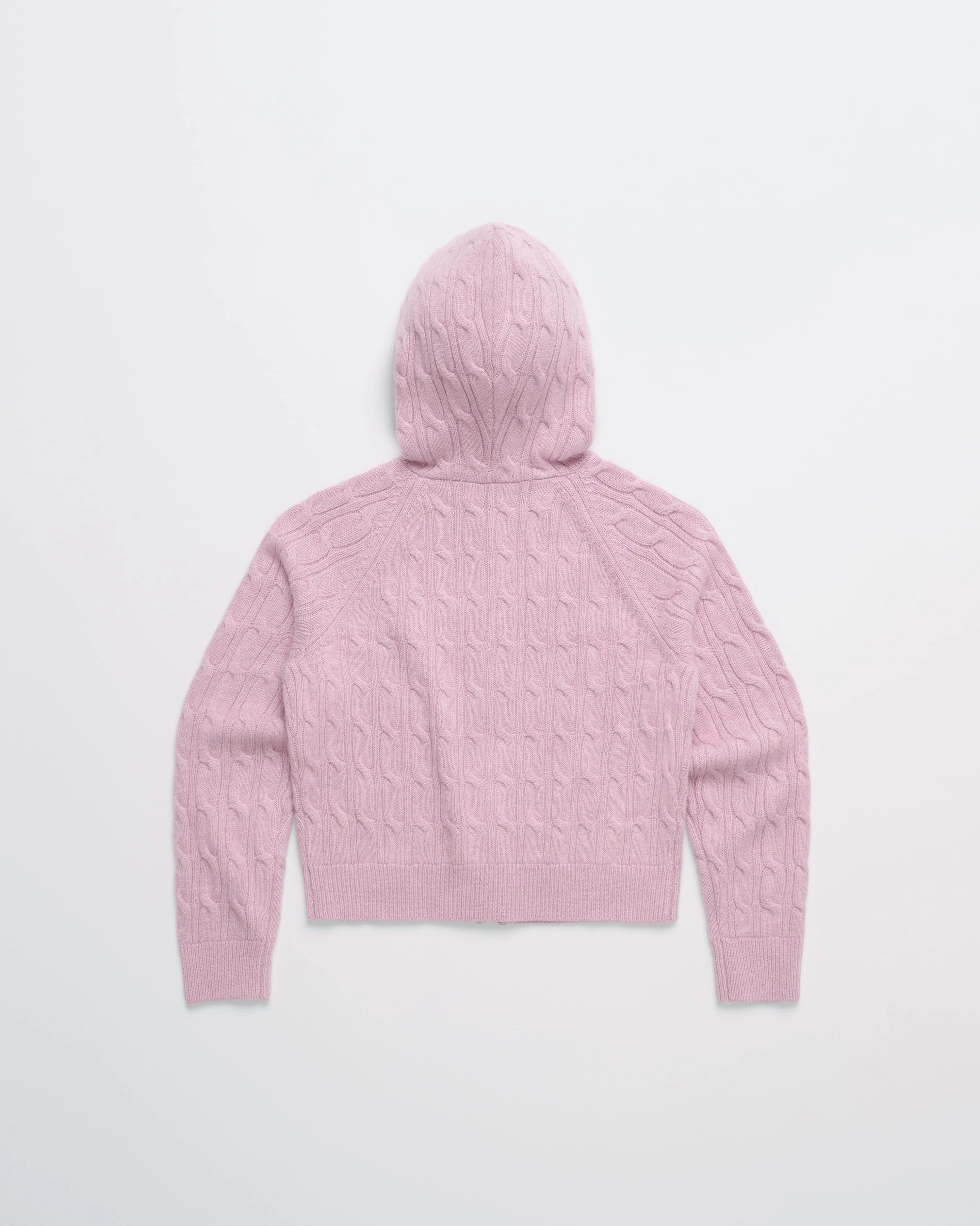 Zip Up Cable Sweater Hoodie - Image 3